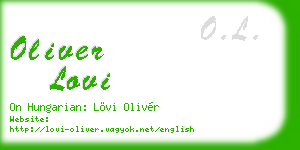 oliver lovi business card